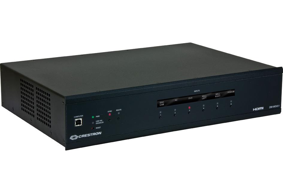 DM-MD6X1 6x1 DigitalMedia Switcher The DM-MD6X1 delivers an incredibly versatile and cost-effective solution for managing a complete range of digital and analog AV sources in a small conference room