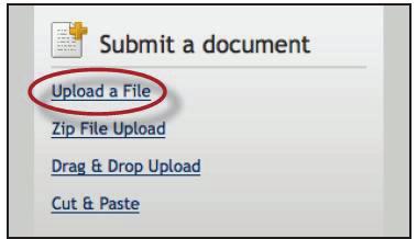 How ithenticate Works Step 1 Upload Choose document files to upload to