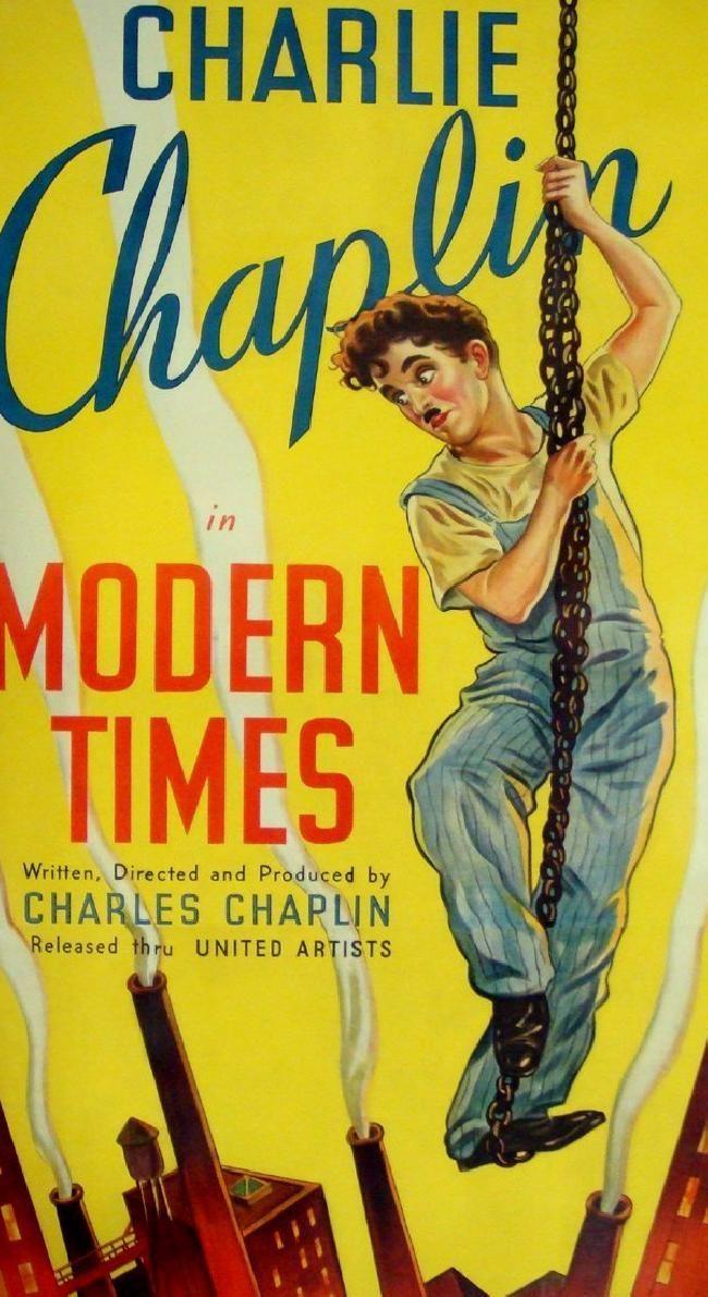 Modern Times (1936) Charlie Chaplin's last silent film Chaplin got the idea for the film from a young reporter who told him about the production line system in Detroit, which was turning its workers