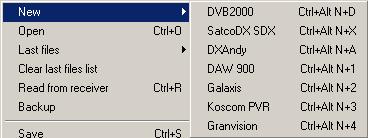 3.g Import of channels You have the possibility to get ready-made settings lists from the Internet. These lists can be used partially or completely.