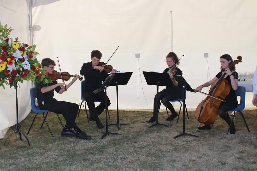 The String Quartet I recorded my piece with my string quartet, all young musicians from Sawston