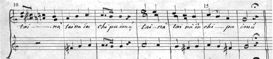 Example 10: Gheorghe Burada, Cari pre heruvimi, b. 1-9 This method is repeated in the second sentence (bars 9-16) of the initial strophe.