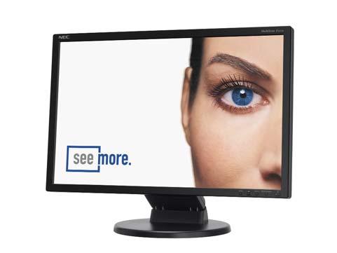 NEC Wide Screen Series: Configurable with touch screen, protective shield (and privacy film) options MultiSync E221W MultiSync Wide Screens MultiSync EA221WM Resolution (optimal) Brightness (typ.
