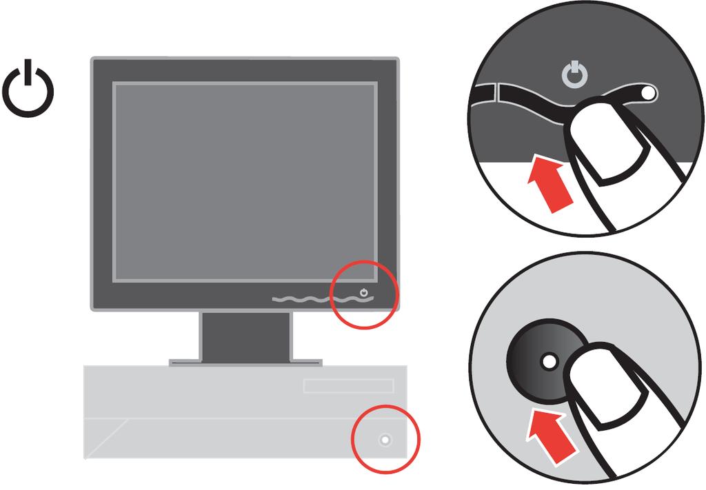 Insert the power cord into the monitor, then plug the monitor