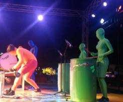 innovative entertainment Stomp Drummer performance which