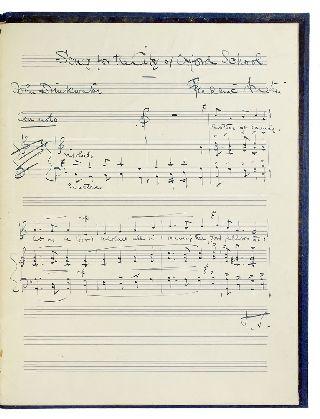 The poet s own copy 1. Drinkwater (John) & Frederic Austin (Composer). SONG FOR THE CITY OF OXFORD SCHOOL. [n.d., circa 1930,] manuscript musical notation in the composer s hand, a little light creasing at head of most pages pp.