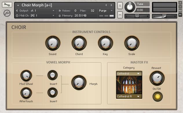 The Instrument Collections Choir 2.2.3 Morph Instruments These Instruments use the all new Authentic Expression Technology filter to morph between vowels.