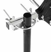 3. Check the mount is attached securely to your home before attaching the antenna. 4. Remove the wing nuts on the mounting attachment located on the main body of the antenna.