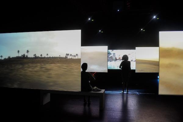 Installation view of Chantal Akerman's NOW (2015).