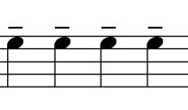 Accent - Notes marked with a V either vertically or on its side means the note is accented. It should be sung strongly.