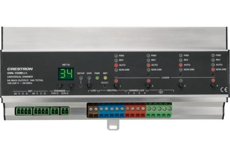 The is a 4-channel universal lighting control module designed to support dimming of both forward and reverse phase type loads.