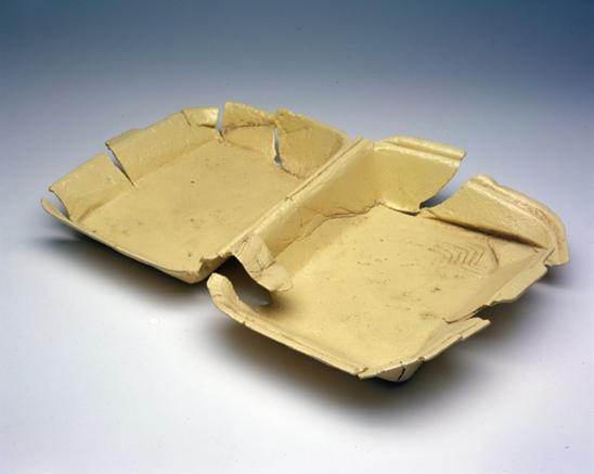 Gavin Turk. Cod and Chips to Take Away, 2008. Painted bronze, 4 21 x 31.5 cm.