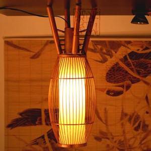 very suitable for office space, the concise appearance can not only save space for office space, but also enhance the quality of the office space. Fig.1 Bamboo lamps for household environment Fig.