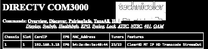 Tuner licensing count is displayed in the Tuners column of the COM51 user interface SysInfo page as shown below in Figure 20.