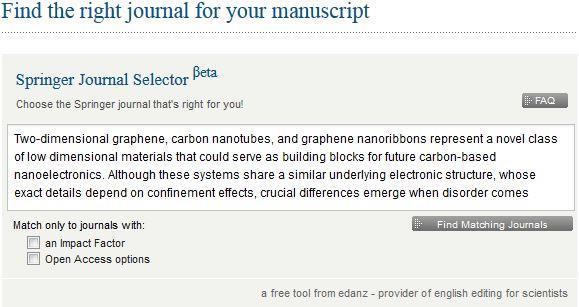Title of the Presentation 5/22/2014 8 Springer Journal Selector Select the journal that suits your research best from over 2,600 Springer