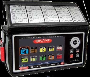 24 Exclusive patented ROVER AUTODISCOVERY system: automatically recognises and selects analog TV and digital TV COFDM/QAM signals in both measurement and spectrum mode Detects and measures MPEG4 HD