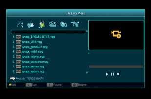 .1.4Video 14.1.5 All You can see the video files in this menu, it can support.mpeg and.ts format file.