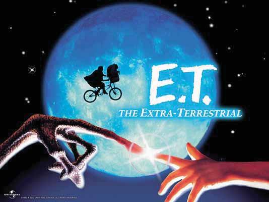 C. The film E.T. is advertised in the following poster.