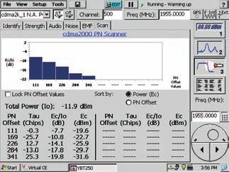 Optional cdmaone/cdma2000 Over-the-Air Measurements and Scanner This cdmaone/cdma2000 over-the-air software option adds the capability to make cdmaone/cdma2000 measurements without taking the base