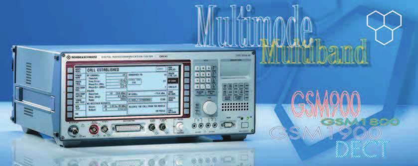 service product uality assurance developmen Digital Radiocommunication Testers CMD Multiband, multimode tests for all GSM mobiles