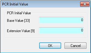 Performance Verification d. PCR Initial Value: Set Base Value and Extension Value to 0 in the dialog box.