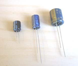 4.9 C1, C2, C3 and C5 Now it is time to solder in these four electrolytic capacitors.