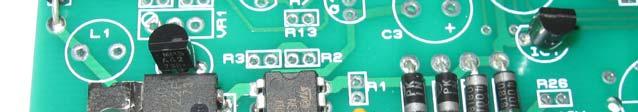 Align the flat of the body of these components with the marked flat on the PCB.