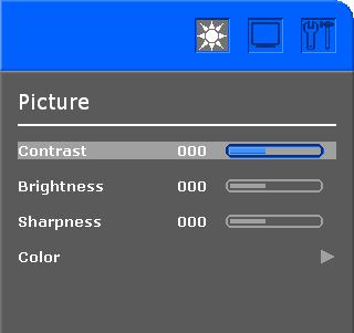 Video Settings On-Screen Display (OSD) Menus To open the OSD menu, press the Menu button once.