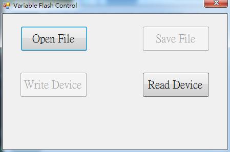 But the other function user can follow the instruction manual of the RS232 : Device flash Setting, it will pop-up the Variable Flash Control dialog.