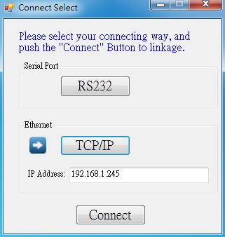 (How to set the IP address, please refer the part TCPConfig of
