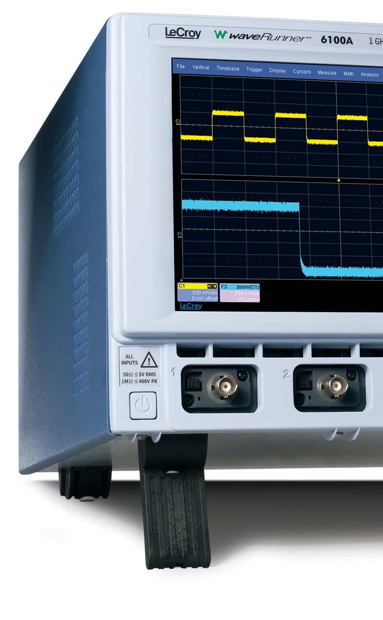 The New 6000A Series An Outstanding Scope Experience The WaveRunner 6000A oscilloscope is designed to be a custom fit to your working style.