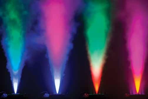 It works best with the Chauvet HDF high-density and QDF quick dissipating fluid.