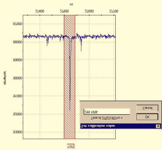 FASTFLIGHT 2 Digital Signal Averager Fig. 49. Mark the Peak, Click on the Add Button, and Enter the Calibration Value.