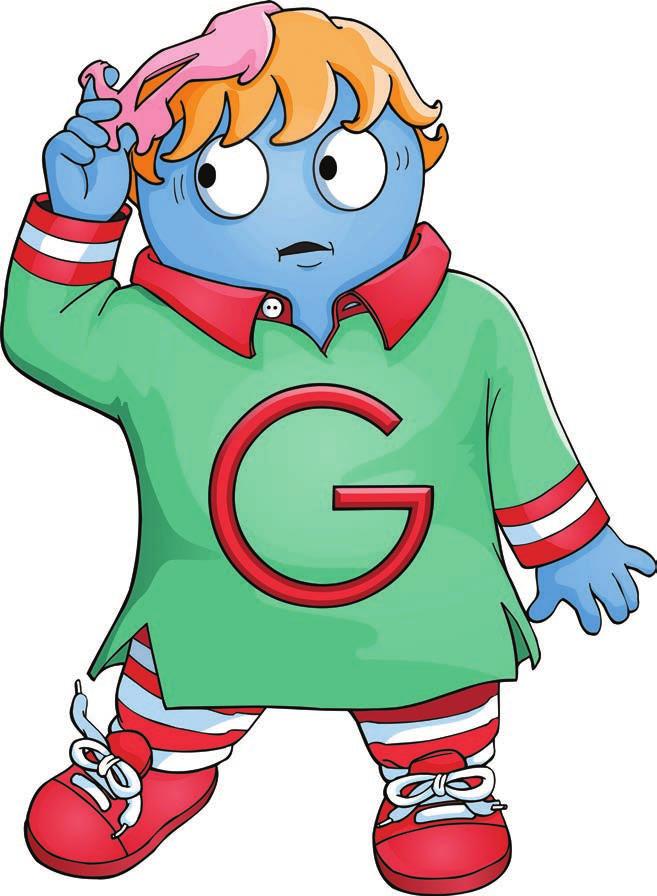 Mr. G s Song Song Style: Rap Gooey gum, I ve got gooey gum. I m Mr. G. I ve got gooey gum. Gubble, bubble! I m in trouble!