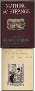 HILTON, James. Nothing So Strange. Boston: Little, Brown 1947. First edition, preceding the English.