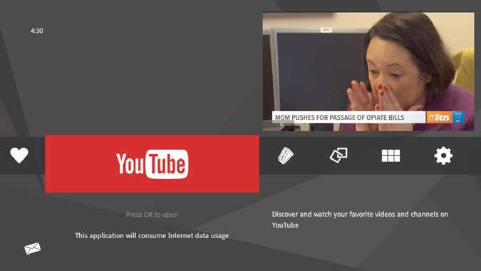 YouTube Access the YouTube application within the PRISM UI the same way you access any of the apps.