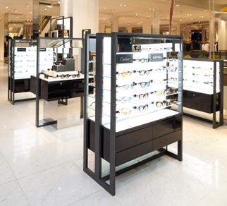 carcasses, sunglass display cases and brand displays.