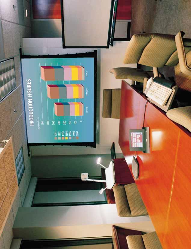 edia projection Thanks to its professional performance, the use of the BARCOVISION 708 SERIES is far from restricted to the home.