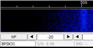g) Set the FLDIGI transmit attenuator to -3 db (control to the left of the AFC button).