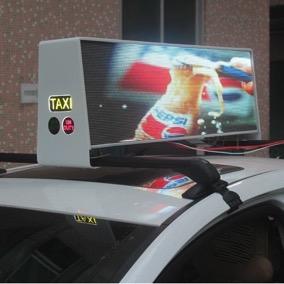 APPLICATION Taxi Sign LED Screen 7X50 LED Car Sign Taxi Top applied full color LED screen has a standard dimension for 485mm(H)x1000mm(W).