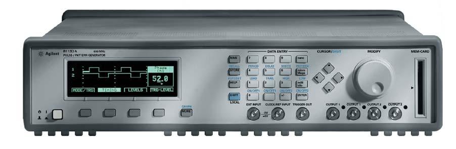 Clean and Precise The Agilent 81130A Pattern Generator with one or two 81132A 660 MHz output channels offers enhanced performance compared to the 81130A with 81131A output channels.