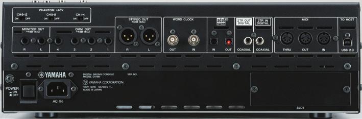 4-bit/96-kHz performance with improved studio-quality head amps. A variety of Yamaha VCM effects and high-resolution EV-X reverbs.