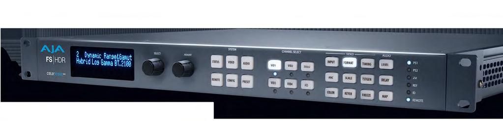 Real time HDR Conversion for 4K/UHD/2K/HD 4-Channel 2K/HD/SD or 1-Channel 4K/UltraHD HDR and WCG frame synchronizer and up, down, cross-converter Bulletproof reliability. Incredible Conversion Power.