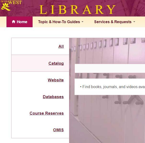 14 On the Front Page Catalog o Find books and journals. Top Databases Peer reviewed articles.