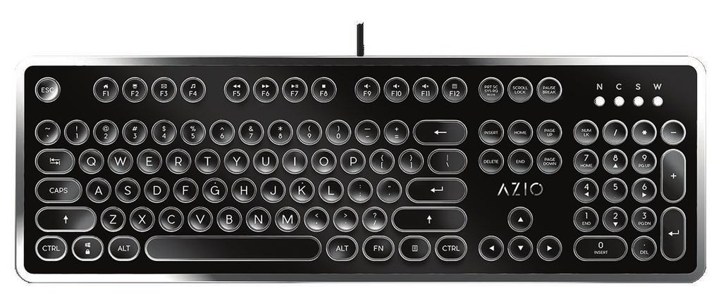 With its glossy surface, tubular LED status indicator lights. This keyboard captures a modern look of vintage.