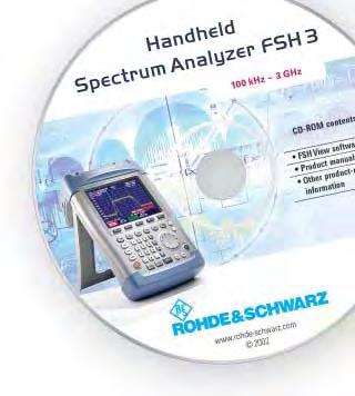 The powerful software package for documenting your measurements is supplied with every R&S FSH3.