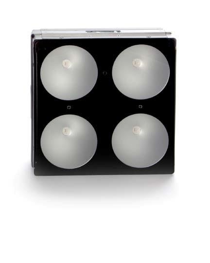Built-in automatic programs via master/slave or DMX with variable speed. COB LED for superior RGB colour mixing. Additional power output. Bracket for multiple unit connection, to create a wall.