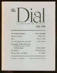 (Anthology) SILBERMAN, James H., edited by. The Dial Fall 1959. New York: The Dial Press 1959. First edition. Near fine in spine faded wrappers.