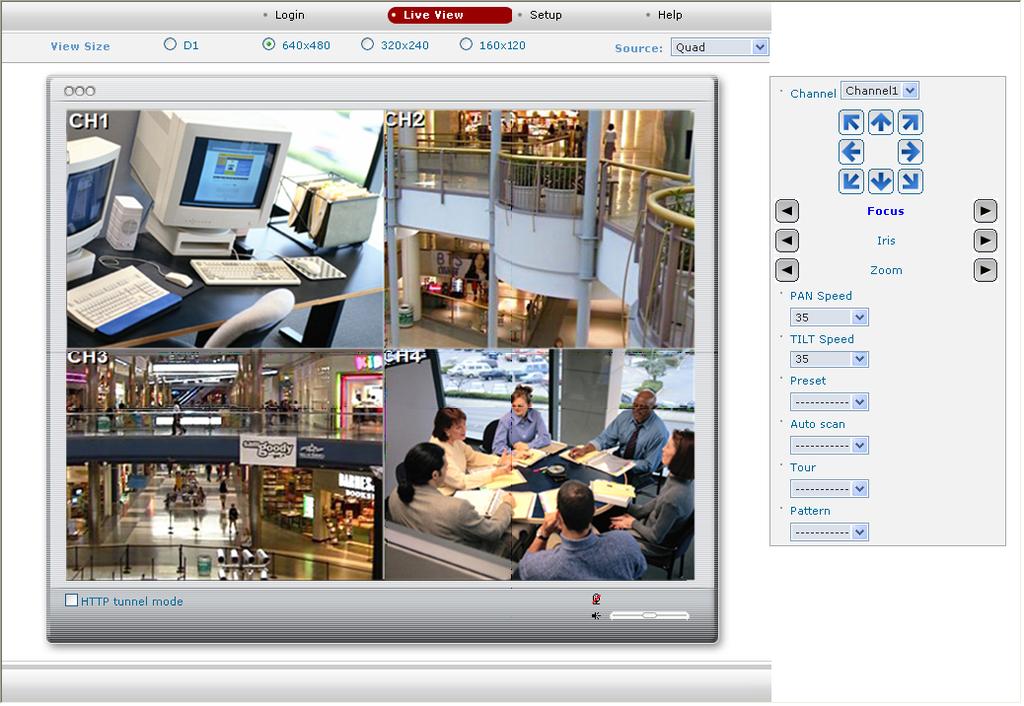 In case of real-time monitoring with the Web Browser, one Network Video Server will be connected to just one Web Browser.