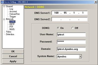 VIDEO VIEWER 其他控制功能畫面選擇要用來連接到網路攝影機的網路類型, 共支援 3 種網路連線類型 :Static IP ( 固定 IP) PPPOE 和 DHCP 註 : PPPOE 與 DHCP 網路類型皆需要申請 DDNS 服務以取得一個 主機名稱 來對應浮動的 IP 位址 詳情請參閱 DDNS 一節 功能 Web Port ( 埠號 ) Static IP ( 固定 IP)